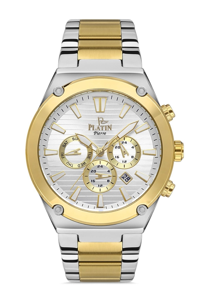 Platin Pierre Erkek Kol Saati -
